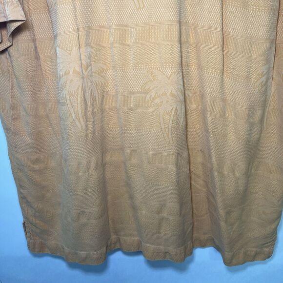 Tommy Bahama Short Sleeve Button Up Silk Hawaiian Shirt Mens Size Large Orange - Picture 10 of 10